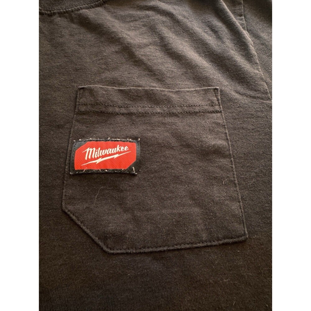 Milwaukee Tool GRIDIRON Pocket T-Shirt Mens Large Black Workwear Logo NWOT Work - Picture 3 of 4